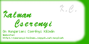 kalman cserenyi business card